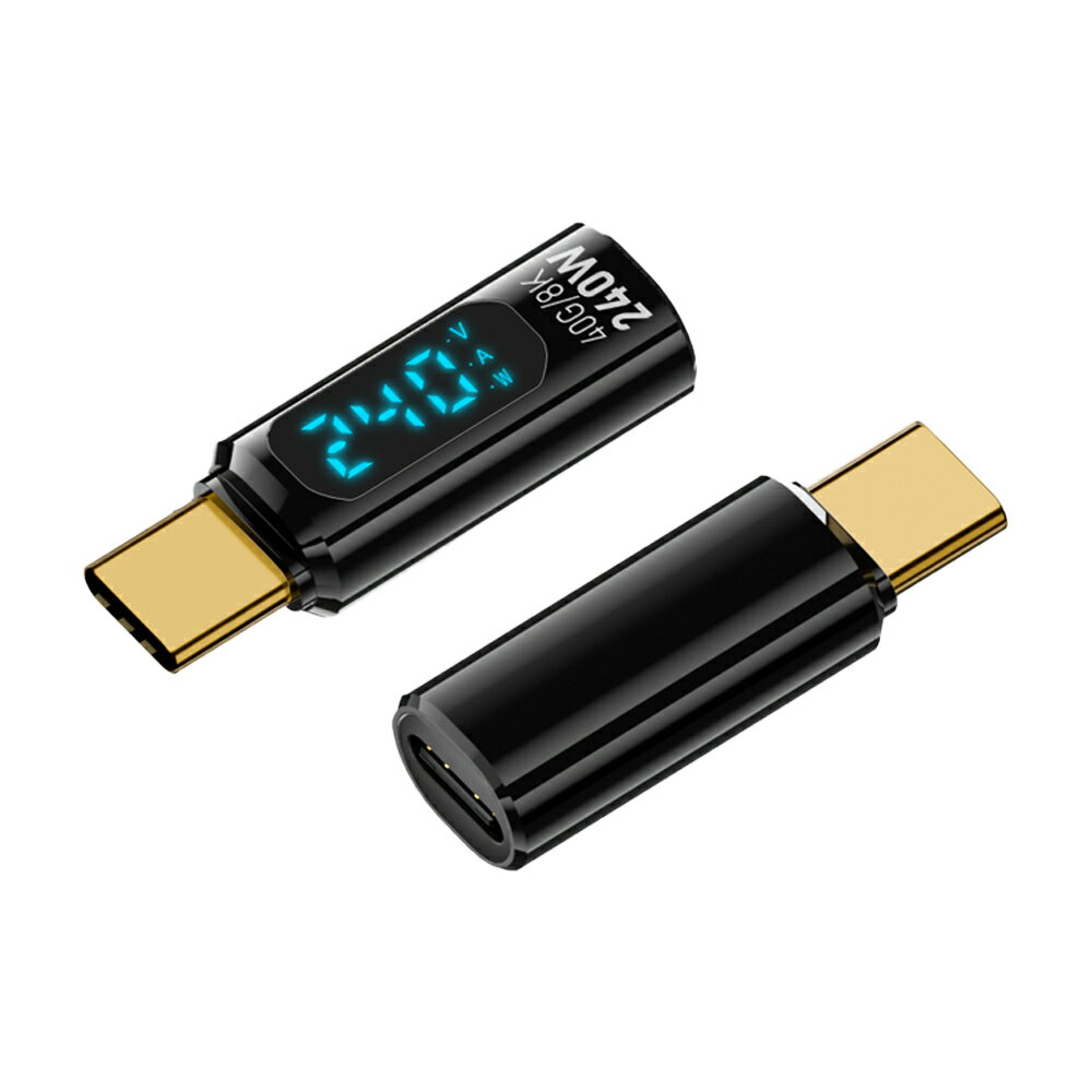 Kamera Type-C(公) 轉Type-C(母) 數顯 240W 轉接頭 48V/5A 充電 傳輸 數據顯示 CarPlay