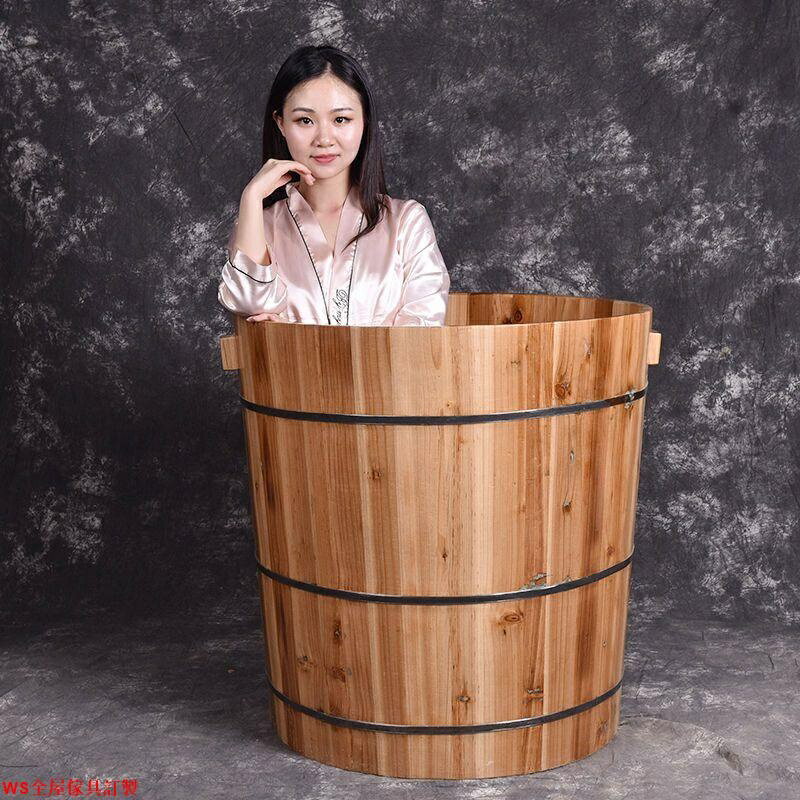 幕御洗澡圓木桶杉木泡澡木桶成人沐浴桶浴盆木質浴缸浴桶坐浴家用WS精品傢具