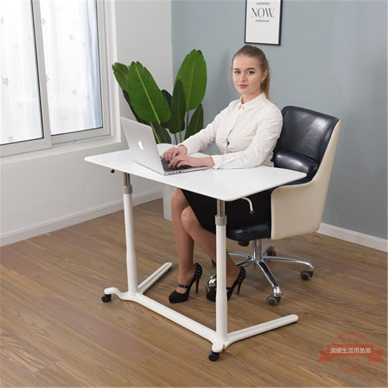 工廠站立式移動氣桿可升降筆記本臺式電腦桌辦公桌工作臺小型會議