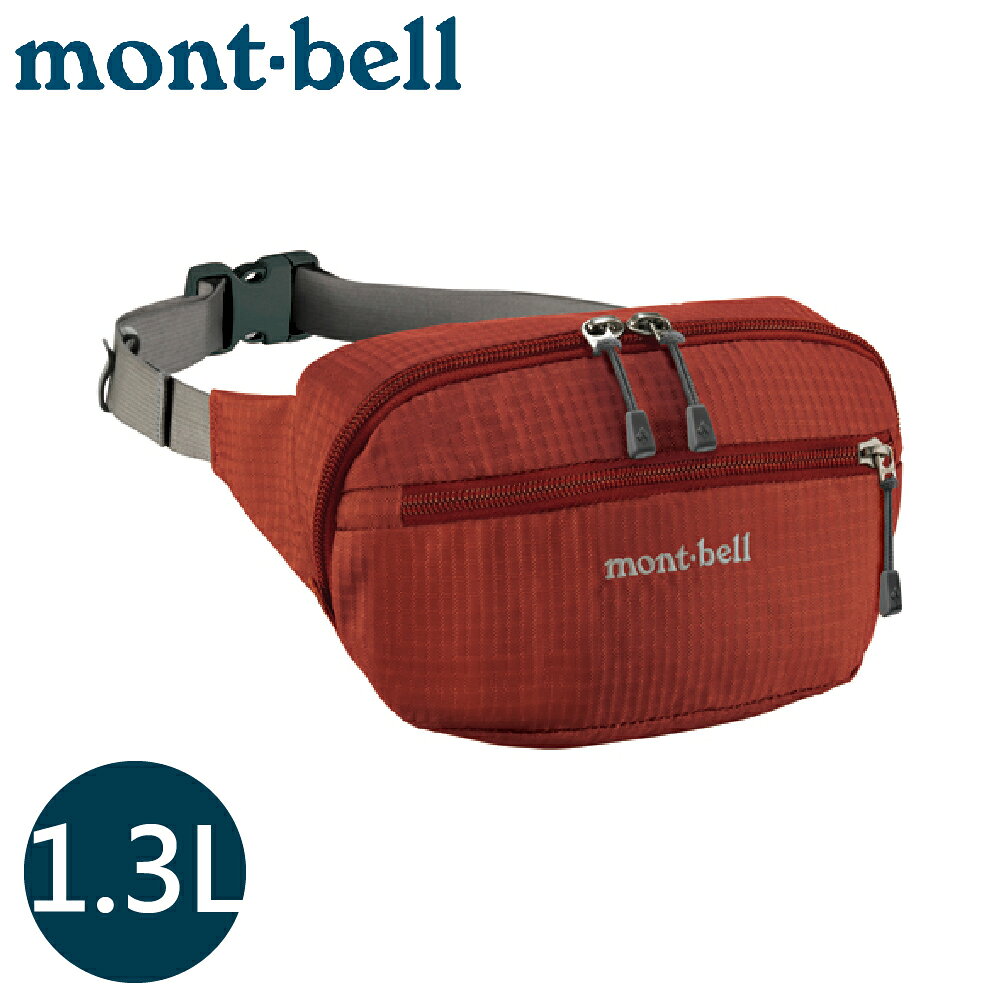 【Mont-Bell 日本 DELTA GUSSET POUCH M 腰包《磚橘》】1123764/側背包/臀包/休閒包