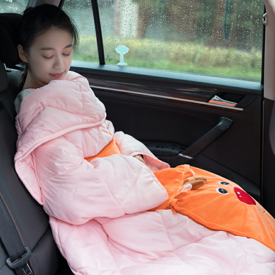 抱枕被子兩用可穿冬季汽車折疊被車內二合一冬季保暖靠墊被靠枕
