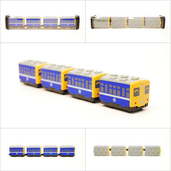 台鐵小叮噹柴油客車 DR2000型 鐵支路4節迴力小列車 迴力車 火車玩具 壓克力盒裝 QV018T1 TR台灣鐵道