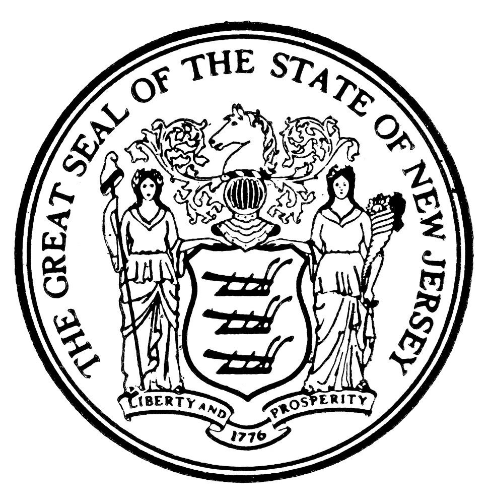 Posterazzi: State Seal New Jersey Nwood Engraving Early 20Th Century ...