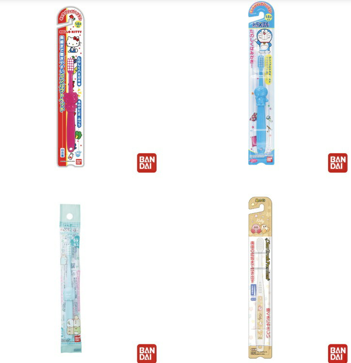 萬代Bandai Hello Kitty牙刷/哆啦A夢牙刷/角落小夥伴牙刷 1.5歲以上、日本製 憨吉小舖