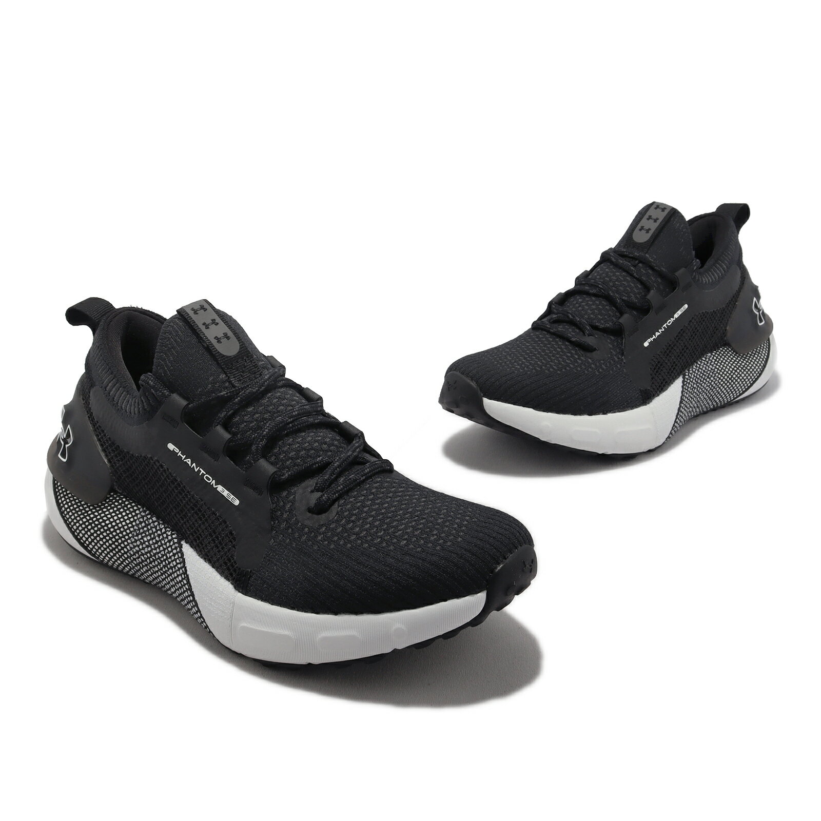Under Armour UA 慢跑鞋 Hovr Phantom 3 SE 女鞋 黑 灰 襪套式 針織鞋面 緩震 運動鞋 UA 3026584002 5