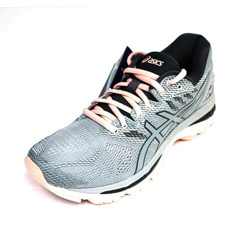 零碼26cm ASICS亞瑟士 2018 女NIMBUS 20 高緩衝 支撐 亞瑟膠慢跑鞋 T850N-9696 灰 粉 [陽光樂活]