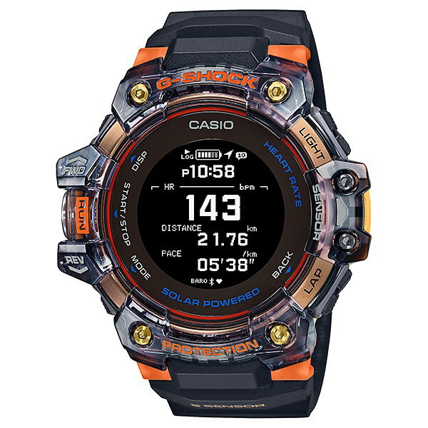 CASIO卡西歐G-SHOCK GBD-H1000-1A4 G-SQUAD全新訓練功能數據55mm 黑x橘