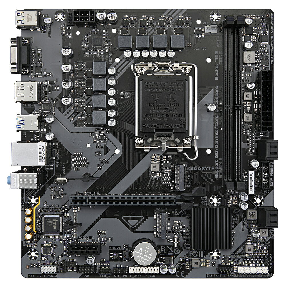 GIGABYTE 技嘉 B760M E 1700腳位 DDR5 M-ATX 主機板 2