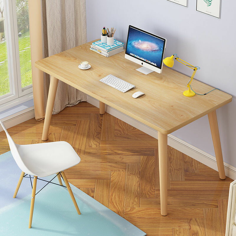 電腦臺式桌子出租屋租房長方形學習桌椅一套家用臥室學生兒童書桌