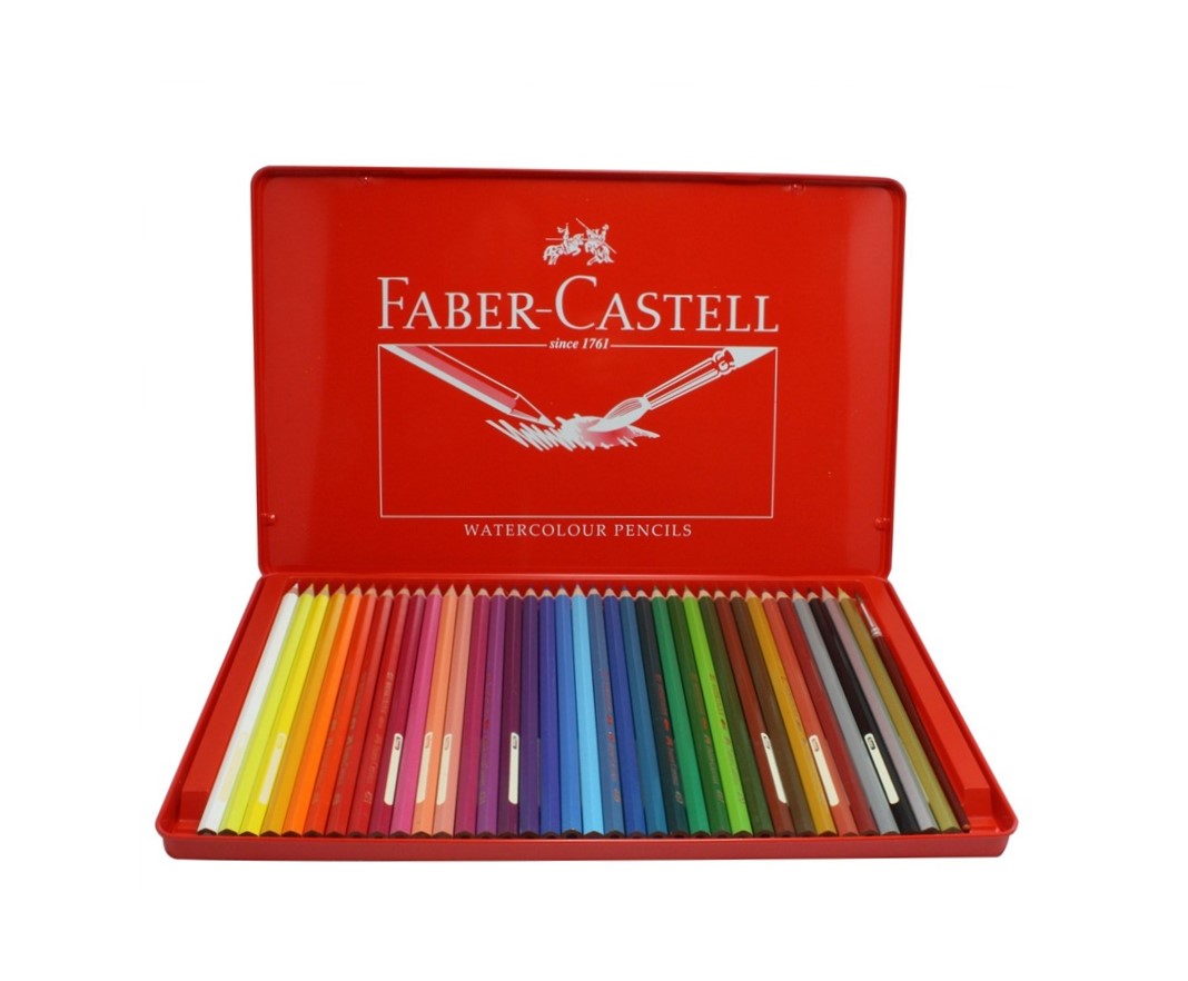 德國Faber-Castell 輝柏115937 水性彩色鉛筆(鐵盒) (36色) | 聯盟文具