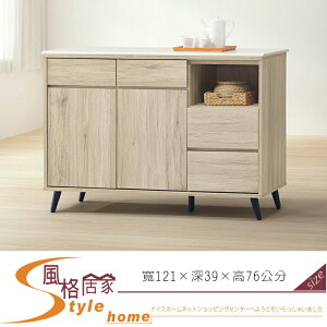 《風格居家Style》寶雅橡木4尺碗碟櫃/餐櫃 365-003-LG