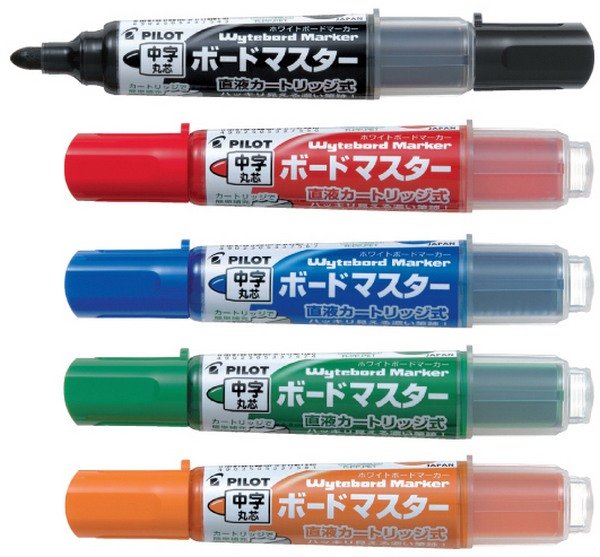 PILOT 百樂白板筆 WMBM-12L 可換卡水白板筆/一盒10支入(定45) 一般中字圓頭白板筆 日本製