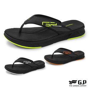 【GP】男款輕羽量漂浮夾腳拖鞋G1543M -黑色/橘色/綠色 (SIZE:39-44 共三色) G.P
