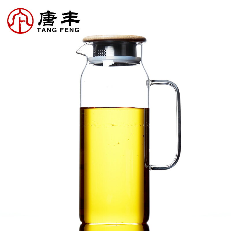 唐豐玻璃茶壺家用透明果汁壺過濾水果花茶壺大容量扎壺涼白開水壺