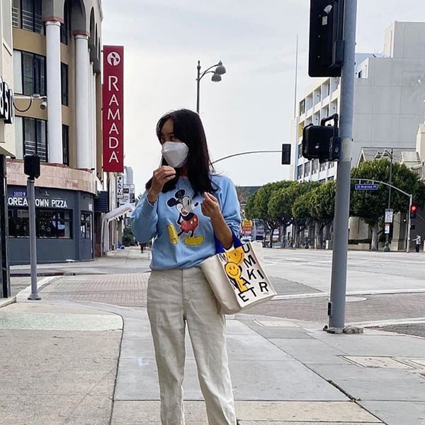 ANNAS 正韓笑臉帆布包包包微笑字母手提包購物袋韓國 8