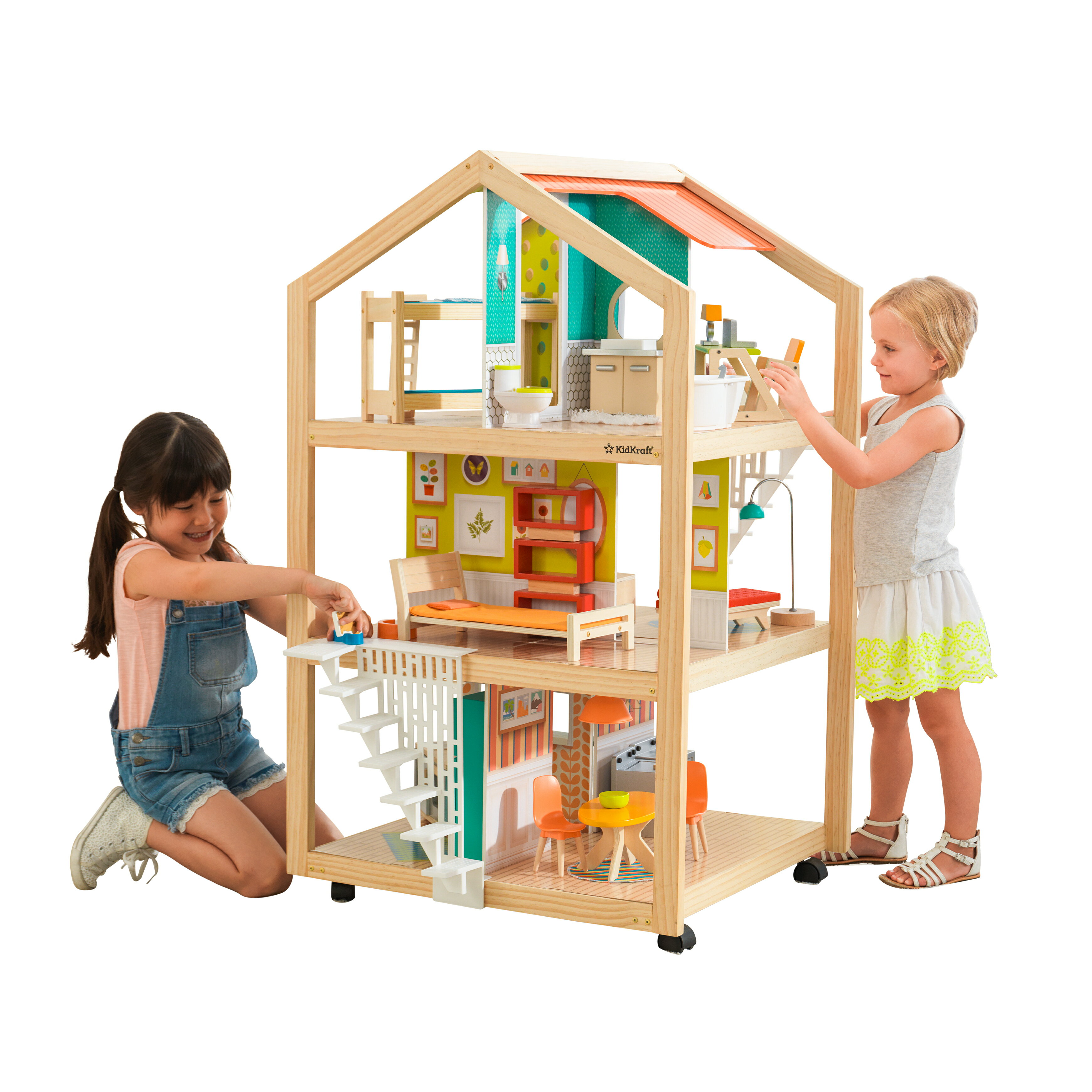 Kidkraft So Stylish Mansion Dollhouse With Furniture 42 Piece