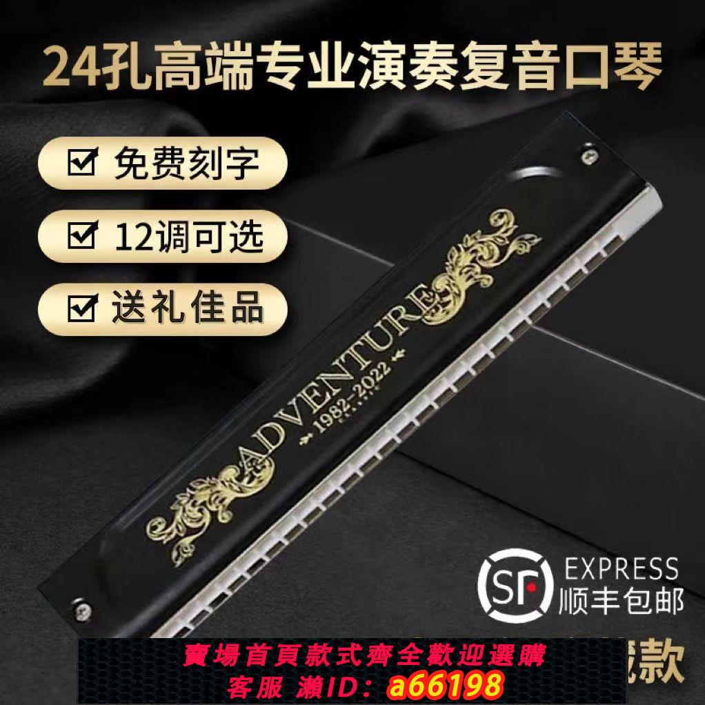 【臺灣公司 可開發票】天鵝追夢人24孔復音口琴德國進口音簧珍藏版演奏級送禮樂器