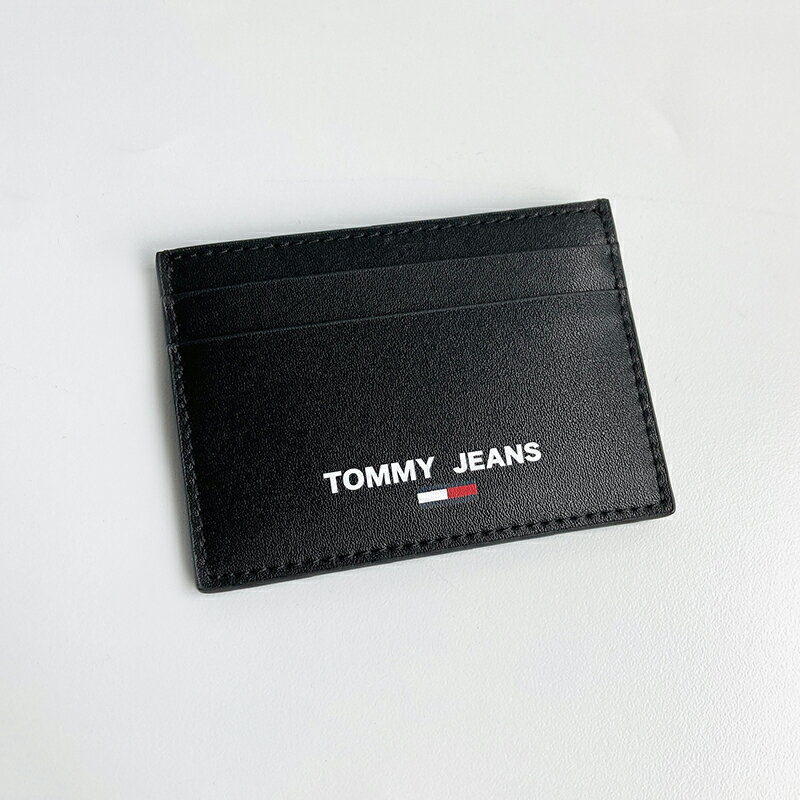 美國百分百【全新真品】Tommy Hilfiger 名片夾 logo卡片夾 TH 男用 多卡 證件卡夾 黑色 BL08