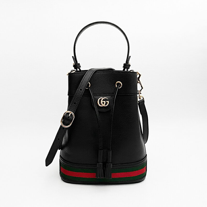 美國百分百【全新真品】Gucci 皮包 斜背包 GG Ophidia 水桶包 手提包 歐洲精品 logo 黑色 CH69