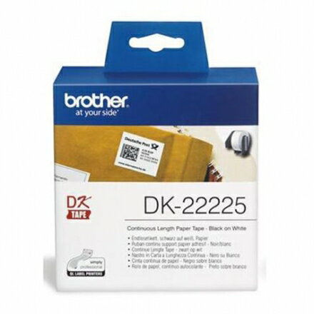 BROTHER DK-22225原廠連續標籤帶 38mm 白底黑字