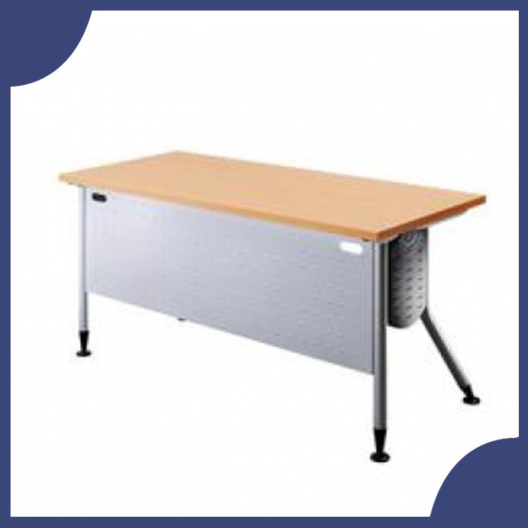 【屬過大商品，運費請先詢問】辦公家具 KRS-166WH 銀桌腳+白櫸木桌板 辦公桌 書桌 桌子