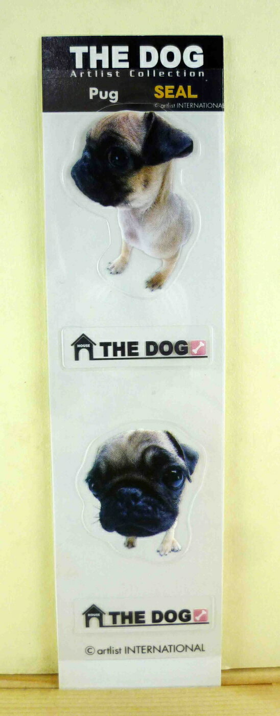 【震撼精品百貨】新大頭狗 The Dog 透明細長貼紙-巴哥 震撼日式精品百貨