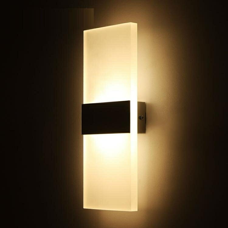 Led壁燈臥室床頭燈墻壁燈過道燈陽台燈亞克力過道燈琴鍵壁燈