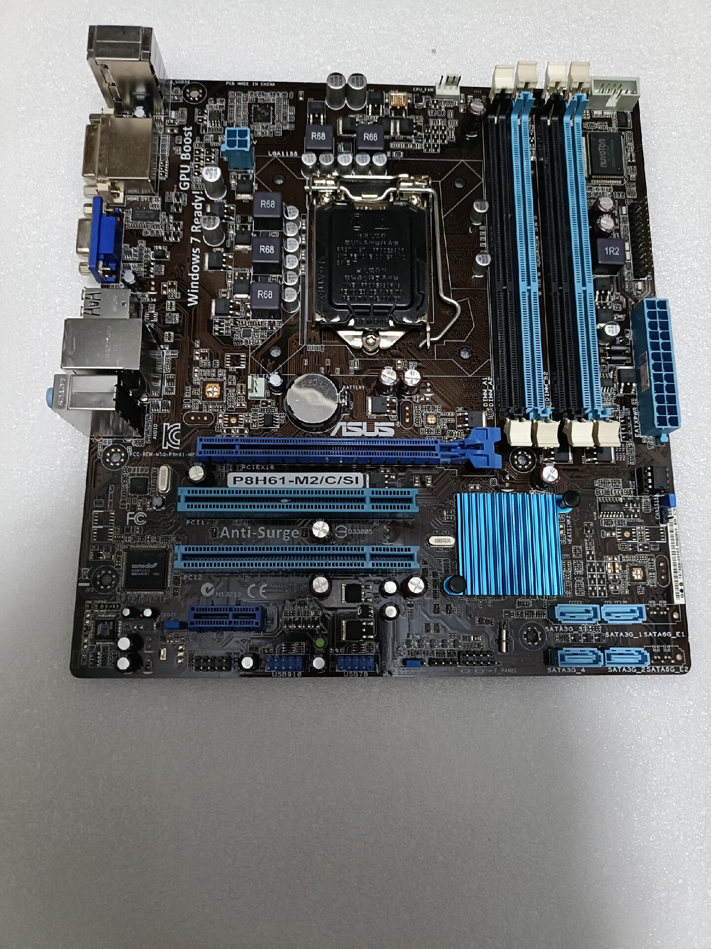 華碩P8H61-M2主機板 拆機原裝無修 正常使用 成色實拍 電腦主機板升級首選