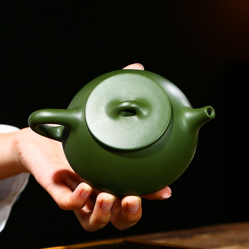 工廠直銷 免運 茶壺 紫砂壺 壺魅正宗宜興紫砂壺純手工泡茶壺家用功夫茶具套裝綠泥景舟石瓢壺特惠/可開發票Z1017