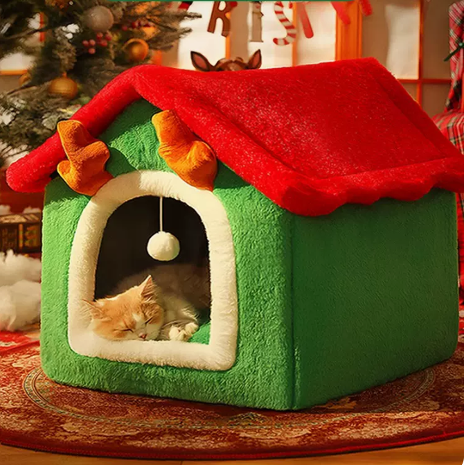 貓窩 冬季保暖封閉式貓房子四季通用可拆洗貓屋小型犬狗窩寵物用品