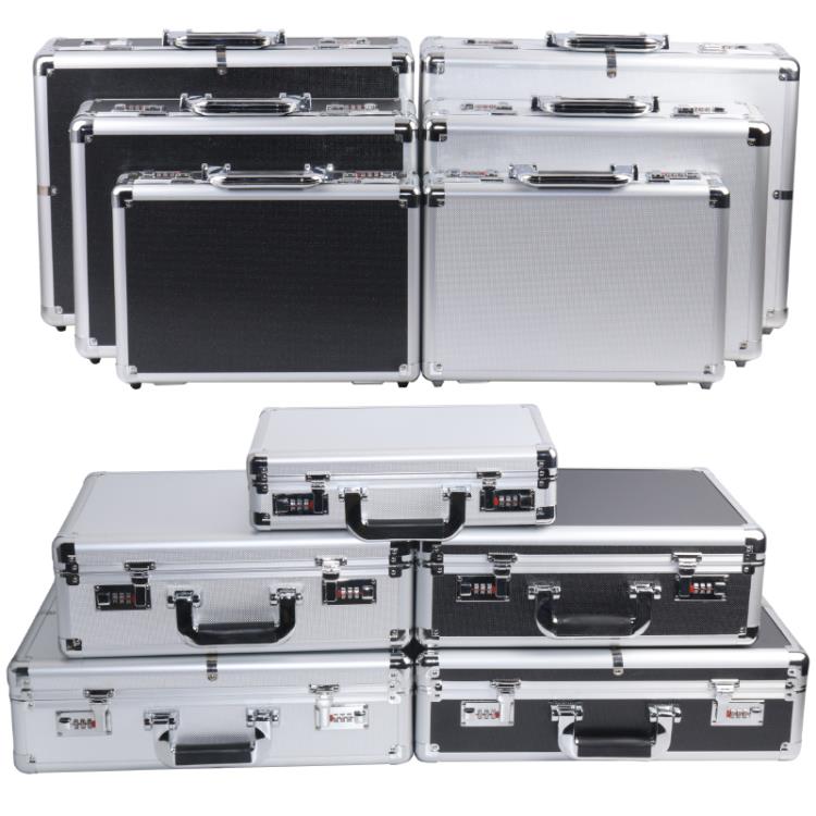 鋁合金工具箱儀器設備收納盒小型文件保險密碼箱子手提箱大號定做