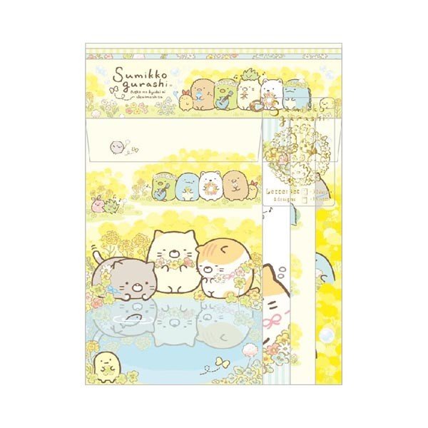 大賀屋 日本製 黃 角落生物 信紙 便利貼 日本文具 日式文具 生活用品 日本雜貨 角落小夥伴 正版 J00030717