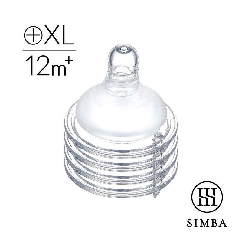 小獅王辛巴Simba 超柔防脹氣寬口十字奶嘴4入(S/M/L/XL)★衛立兒生活館★ 5