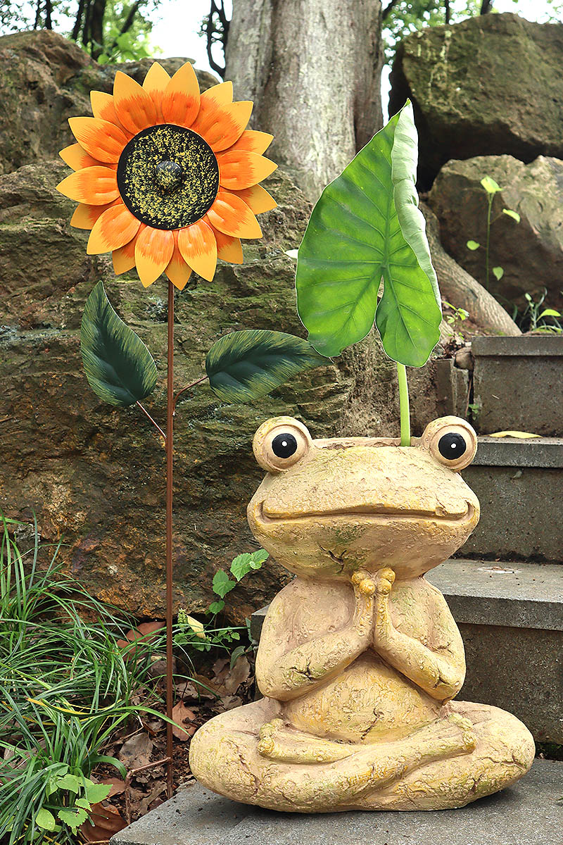 戶外花園風車鐵藝太陽花庭院別墅院子裝飾露臺造景陽臺布置插件 2