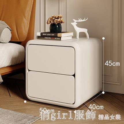 新款床頭櫃高級感實木現代簡約免安裝小圓形網紅ins風簡易款~林之舍