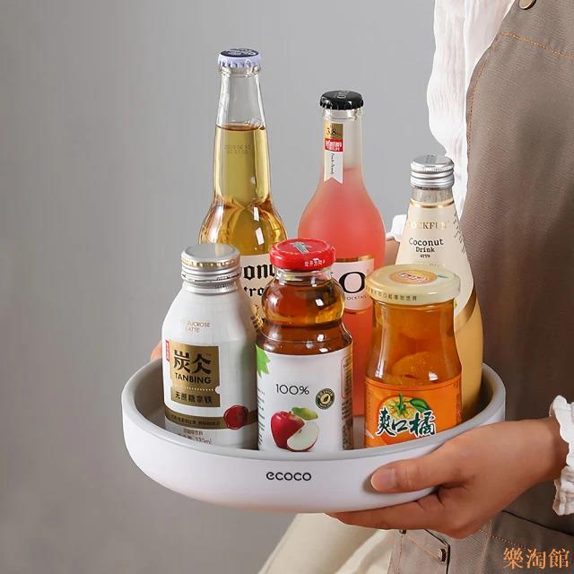 360°旋轉置物架 不鏽鋼靜音滾珠 不沾油汙(廚房調味料架/瓶罐架/桌面化妝品收納架/水果託盤)