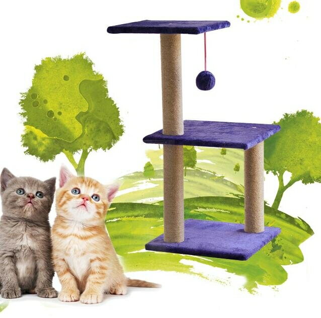 貓跳臺 多省包郵三層跳臺貓爬架貓玩具貓窩多色可選貓咪玩具