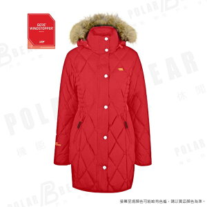 【POLAR BEAR】女WINDSTOPPER防風透氣長版羽絨衣-16D01