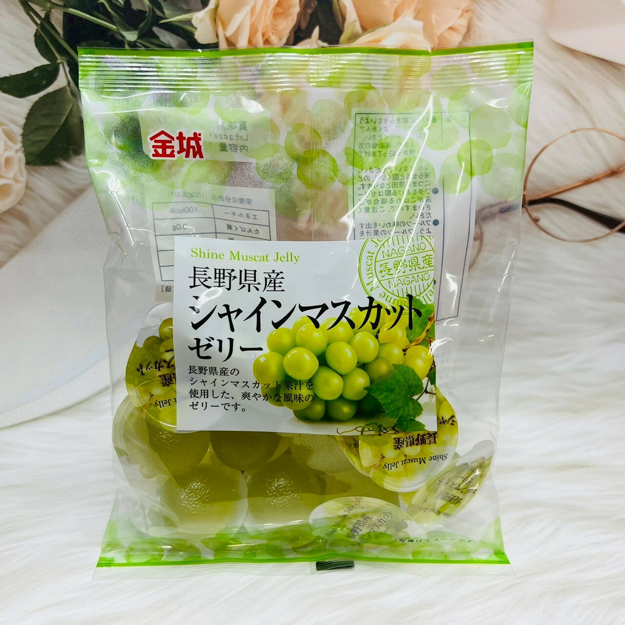 日本 金城製果 長野縣產 麝香葡萄果凍 水果風味果凍 192g