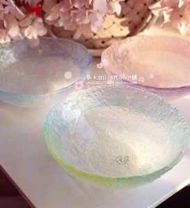 北海道北一硝子馬卡龍冰淇淋色藝術彩色玻璃沙拉碗大碗缽