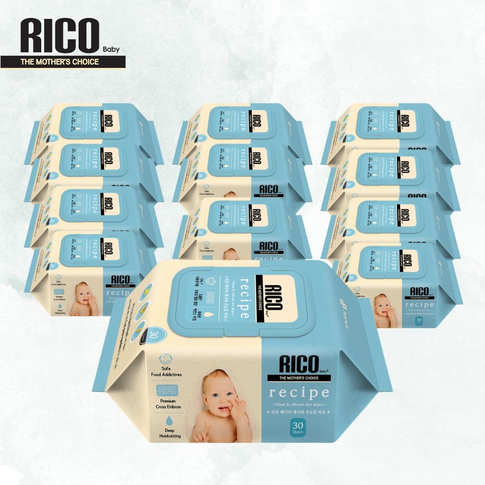【韓國RICO baby】嬰兒口手濕紙巾Ricepe (30片裝)