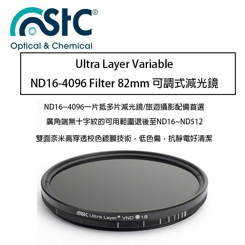 【eYe攝影】 STC Ultra Layer Varable ND16-4096 Filter 82mm可調式 減光鏡