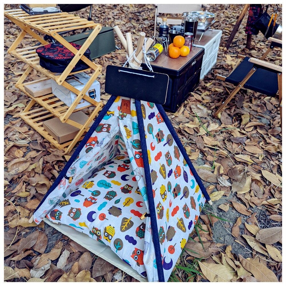 美麗大街 【111032214】 貓頭鷹森林 寵物金字塔帳 三角帳 4