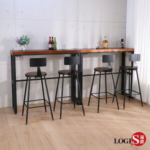 桌子/高腳桌/展示桌/靠牆桌 美式簡約長條吧台桌【LOGIS邏爵】【SQ120】