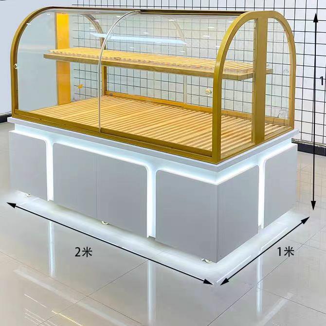 【免運/可開票】【免安裝便捷】麵包櫃展示櫃中島櫃邊櫃烘焙貨架商用玻璃蛋糕糕點店模型櫃樣品櫃 出貨快P0319