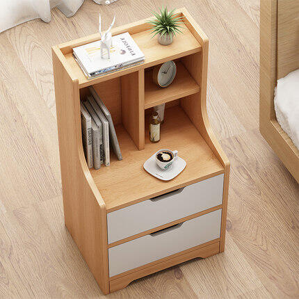床頭櫃簡約現代置物架北歐風 ins儲物櫃收納臥室簡易迷妳小型櫃