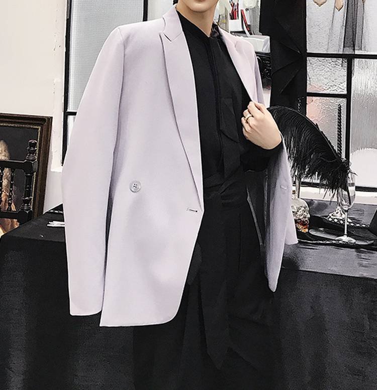 FINDSENSE G6 韓國時尚 設計師百搭寬鬆氣質雙排扣西裝外套