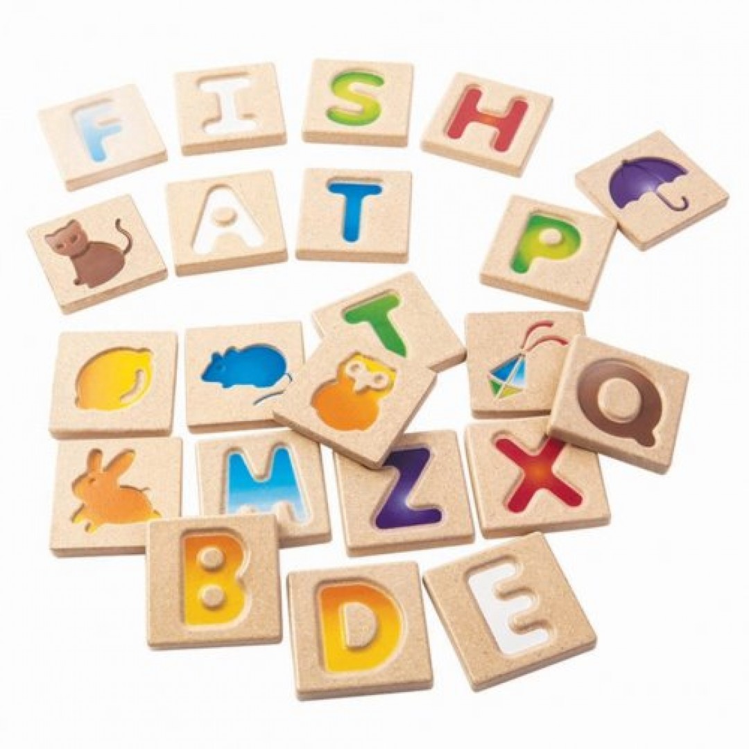 《 PLAN TOYS 》木製 ABC圖象正反圖卡 東喬精品百貨