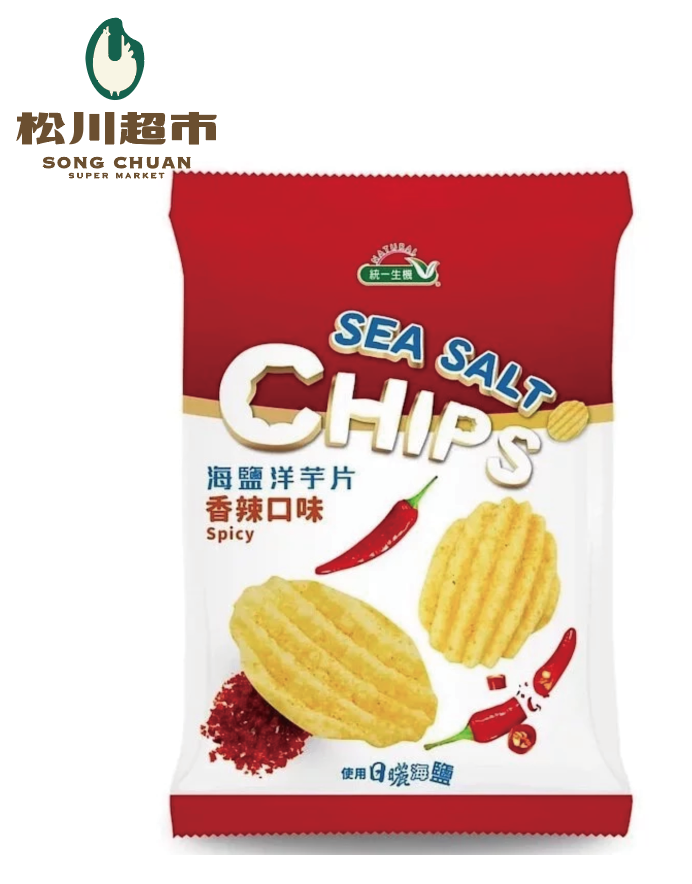 《松川超市》【統一生機】海鹽洋芋片-香辣口味 (50公克/包)
