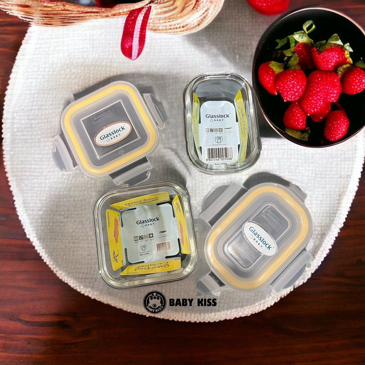 韓國Glasslock寶寶副食品強化玻璃保鮮盒3入組/分裝盒（送矽膠湯匙） 3